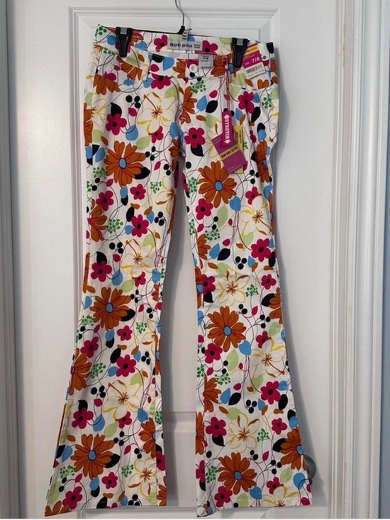 Denim - Deadstock Y2k Floral Wide-Leg Lowrise Pants 🌸💐